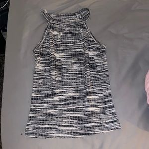 white and black tank top